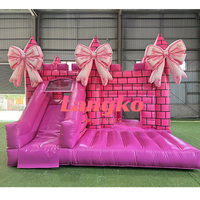 Château gonflable commercial en PVC avec toboggan pour jeux en plein air