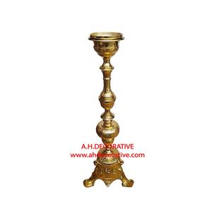 Embossed Design Gold <b>Floor</b> <b>Standing</b> Metal Tall <b>Candle</b> Pillar <b>Holder</b> Handmade A.H. Decorative Christmas Weddings-Customized - Product Image 6