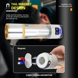 Linterna LED multifunción XPE, lámpara superbrillante con gancho, linterna para acampar al aire libre, resistente al agua, recargable por USB - Product Image 2