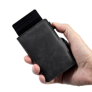 Casekey Men Slim Minimalist Bifold Business Credit Card <b>Wallet</b> RFID Blocking PU Vintage Leather Pop up Smart <b>Wallet</b> Card <b>Holder</b> - Product Image 2