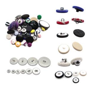 Vòng Kim Loại Vải Bao Phủ Nút Đa Kích Thước Nhôm Bao Phủ Làm Nút Sắt Khóa Boton Couvert Cho Quần Áo - Product Image 4