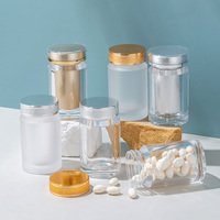 Bouteilles de pilules vides personnalisées avec bouchons, bouteille PS de 60ml et récipient de médecine de réservoir intérieur en PP pour comprimés, Capsule, Cod, huile de santé