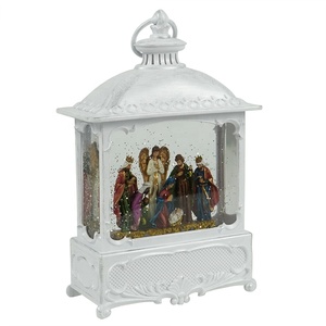 MELODY Scène <span class=keywords><strong>de</strong></span> Nativité Animée Musicale avec Lanterne LED et Globe <span class=keywords><strong>de</strong></span> Neige – Décoration <span class=keywords><strong>de</strong></span> <span class=keywords><strong>Noël</strong></span> - Product Image 3