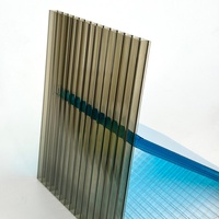 Panneau de toiture en polycarbonate à double paroi transparente, résistant aux charges de neige, anti-condensation, pour serre
