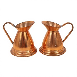 Classic Hammered Copper Eco-Friendly Handmade Water Pitcher with Lid 1.7L for Home Party Use - Product Image 1