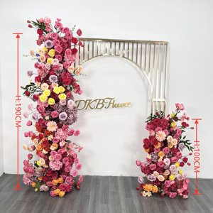 ฉากหลังเทียมประดับซุ้มดอกไม้งานแต่งงานกว่างโจวด้วยความเขียวขจีสำหรับงานแต่งงาน - Product Image 2