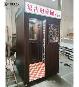 High Angle Overhead Elevator Style Photo Booth Machine with Fast <b>Print</b> LED Lighting Compatible with <b>Cameras</b> and SLR Devices - Product Image 2