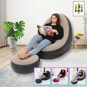 Sofá inflable perezoso para Patio, silla reclinable portátil para exteriores, sofá inflable, silla, sofá cama inflable plegable