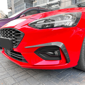 Autocollant de pare-brise avant Ford Focus St Line 2019 2022, texture en fibre de carbone noir piano, modification extérieure - Product Image 2