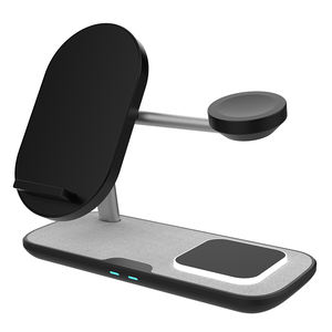 Estación de Carga Inalámbrica Rápida de Escritorio 3 en 1, Base de Carga Magnética Inalámbrica de 15w para Teléfono <span class=keywords><strong>Celular</strong></span>, Reloj y Auriculares - Product Image 1