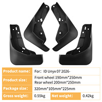 Precio Económico, 4 Piezas, Guardabarros Impermeables de Alta Calidad para VW ID Unyx 07 2026, Accesorios Anti-Caída para Guardabarros de Coche