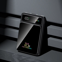 Batterie externe magnétique sans fil 10000mAh 15W avec charge rapide PD 20W, écran LED et support pliable portable