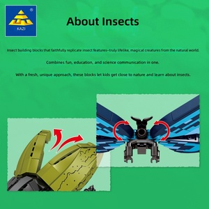 Kai Zhi Ky800421-4 Série Insectes et Animaux Modèle Papillon et Chenille en Plastique ABS <span class=keywords><strong>Jouet</strong></span> Éducatif à Assembler pour Enfants de 8 à 13 Ans - Product Image 3