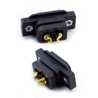 Adaptador de Conector para Montaje en Panel Amass XT60H-M XT60NE-F |   Conector de alimentación de batería RC XT60 NE XT60NE con tornillo gratuito