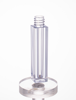 Flacon vide carré transparent en plastique de 4,5 ml personnalisé pour brillant à lèvres avec applicateur pour emballage cosmétique de maquillage des lèvres