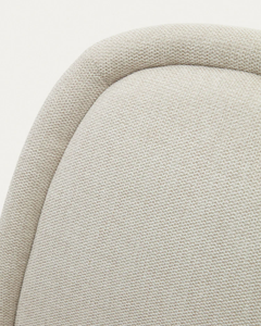 Sedia da pranzo moderna in velluto bianco con gambe in metallo con tecnologia di <span class=keywords><strong>tessitura</strong></span> dello schienale per uso domestico - Product Image 3