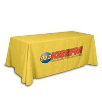 Nappe de table personnalisée en spandex extensible avec logo, pour salons professionnels, tailles 4ft, 6ft, 8ft