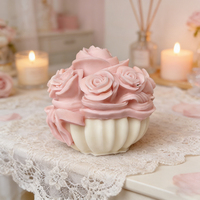 Nouveau moule en silicone Fleur de pivoine rose pour la fabrication artisanale de pierres aromatiques en plâtre, diffuseurs d'huiles essentielles et d'ambiance pour la maison