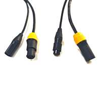 Câble D M X 2m avec PowerCON True1 3x2.5mm2 5 broches D M X et câble de données combiné d'alimentation pour l'éclairage et l'audio