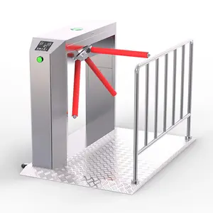 Security Gate System Movable Access Control System Bridge Type Portable Three Roller Tripod Turnstile Gate