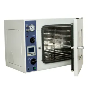 Oven vakum 500C 53L (16x13x14 ") dengan pengukur aliran Gas, pendingin & pompa vakum-DZF-6050-HT