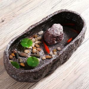 Ceramic Fish tank Without Holes Hydroponic Copper Coins Bowl Lotus Water Lily Narcissus Creative Stone Basin Fish tank - Product Image 5