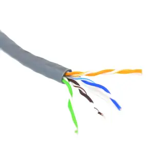 Kabel komunikasi Cat5 UTP kabel jaket PVC CCA tembaga telanjang