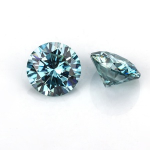 Moissanita multicolor <span class=keywords><strong>verde</strong></span> claro forma redonda color <span class=keywords><strong>verde</strong></span> azul - Product Image 4