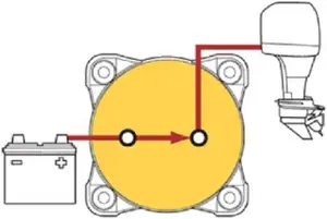 Batterij Schakelaar M-Serie Aan/Uit Met Knop 6006300