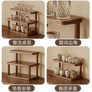 Desktop Shelf 3 Tier Wood Cup Organizer <b>Storage</b> Rack For Coffee Tea Mugs Kitchen <b>Tabletop</b> Use - Product Image 4