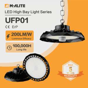 Projecteur Industriel UFO pour Grandes Hautesurs 100W/150W/200W Série IP67 Étanche en Aluminium Moulé Sous Pression Blanc Neutre 4100K Garantie 3 Ans - Product Image 3