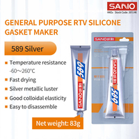 Sanvo Silicone RTV Argenté, Mastic d'Étanchéité Multi-Usages Monocomposant, Durée de Vie 18 Mois, pour le Réservoir d'Huile du Moteur et l'Étanchéité des Moteurs Marins