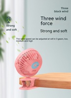 Ventilateur portable USB mini de haute qualité, rechargeable, avec pince, pour de nombreuses applications extérieures et en voiture, idéal pour les étudiants