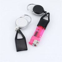 Étui de briquet rétractable avec logo personnalisé, laisse, accessoires pour fumeurs, porte-clés, clip, support de briquet en silicone pour ceinture