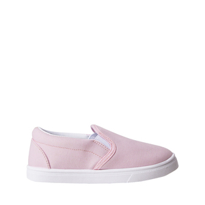 Chaussures décontractées en toile rose clair à enfiler, ouverture élastique, légères, plates, antidérapantes, semelle en caoutchouc blanc - Product Image 6