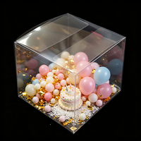 Boîte en plastique transparente 150x150x150mm pour cadeaux de fêtes, bonbons, emballage de faveurs de mariage