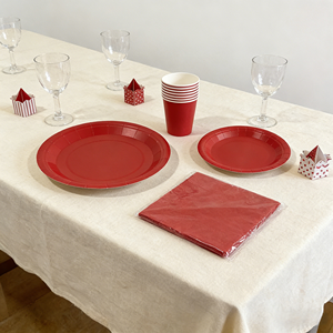 DAMAI - Vajilla de Papel de Color Sólido para Fiestas, Juego de Vajilla Desechable de Color Liso, Platos de 7 y 9 Pulgadas, Vasos de Papel, Servilletas - Product Image 4