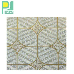 Carreaux de Plafond de gypse 595*595*8mm/7.0mm Épaisseur Plafonds en Plâtre/Panneau DE Gypse De PVC Suspendu panneaux de plafond