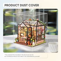 Kit de serre miniature DIY 2025 Jenny's Flower House avec lumière LED, bois, métal, plastique, papier, jouet, cadeau, échelle 1:32
