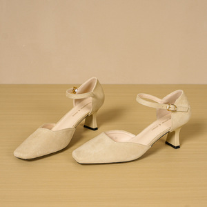 Zapatos de Mujer 6888C, Tipo Mary Jane, de Gamuza, con Punta Cuadrada, Tacón Bajo y Correa en el Tobillo, Cómodos - Product Image 2