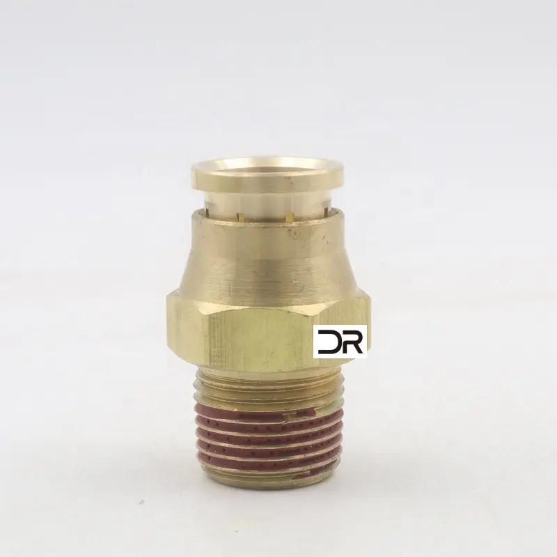 D.O.T brass air brake push in quick male NPT thread connector