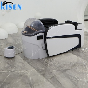 Table de massage automatique multifonctionnelle Kisen avec fumigateur à circulation d'eau et fauteuil-lit de shampoing - Product Image 1