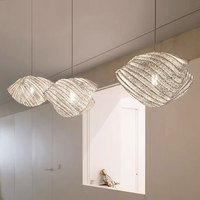 Arturo Alvarez Lea, lampe suspendue en acier inoxydable minimaliste nordique, style ligne de pêche, pour restaurant, bar, chambre à coucher, éclairage LED, ambiance