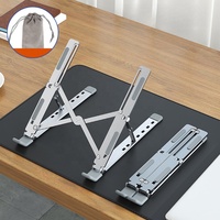 Support pour ordinateur portable en aluminium à hauteur réglable Support pour ordinateur portable portable de bureau Support pour ordinateur portable