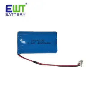 EWT 高品质 ER14505 3.6v 4800mAh Li-socl2 AA 电池组带连接器