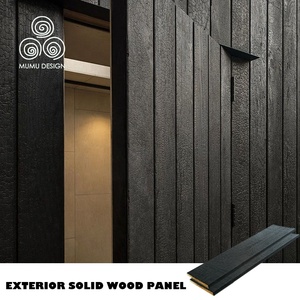 Pannelli di Rivestimento in Legno Massiccio Carbonizzato Shou Sugi Ban per Esterni, Design Industriale MUMU con Decorazione in Legno - Product Image 1