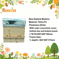 Beecon China Unmontierter 22mm Dicker Tannen-/Kiefernholz-Bienenstock mit 1 Jahr Garantie für die Imkerei