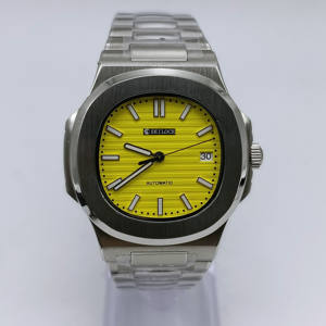 Reloj de Hombre de Acero Inoxidable, Movimiento Automático NH35, Cristal de Zafiro, Esfera con Agujas, Resistente al Agua 5BAR - Product Image 3