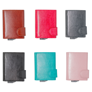 Cartera de Negocios con Bloqueo NFC y Protección Antirrobo de PU, Monedero Pequeño y Elegante, con Forro de Nailon y Apertura Pop-up - Product Image 6