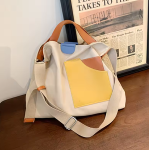 กระเป๋าผ้าแคนวาสคุณภาพสูง ทนทาน พร้อมสายสะพายไหล่ปรับได้สำหรับผู้หญิง กระเป๋าช้อปปิ้งผ้าแคนวาสใบใหญ่ - Product Image 2